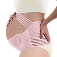 thumbnail image 1 of ZHAOCHENG Cinturón de apoyo para el embarazo 3 en 1, cinturón de maternidad, material suave, elástico y transpirable, XXL, rosa, 1 of 5