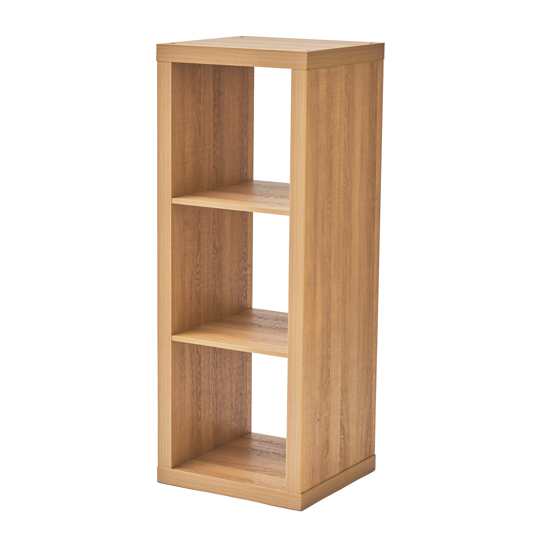Better Homes & Gardens 3 Cube Storage Organizer, Light Honey