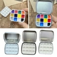 thumbnail image 6 of Watercolor Paint Case with Leakproof Lid 12 Well Portable Metal Paint Tray, 6 of 18