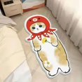 thumbnail image 1 of Cartoon Bedside Rug Cat Floor Mat Fluffy Cat Mats Irregular Carpet for Living Room Shaggy Area Rugs Thicken Doormat Cute Decor, 1 of 7