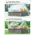 thumbnail image 6 of Quictent 4x3x1 ft Galvanized Raised Garden Bed with Mini Greenhouse, Graden Boxes for Outdoor, Clear, 6 of 13