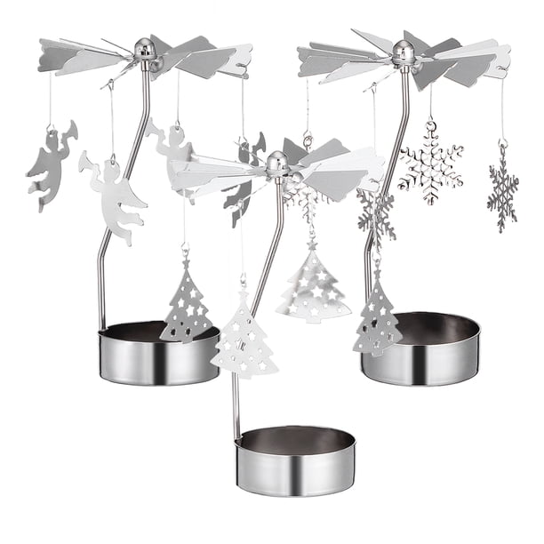 Juego de candelabros románticos de hierro forjado, soporte giratorio de metal para velas, decoración de escritorio.