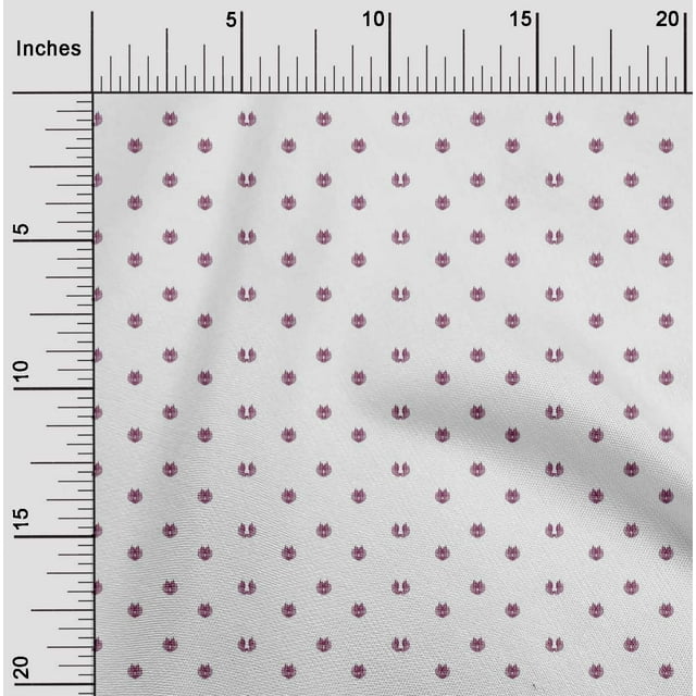 oneOone Cotton Cambric Fabric Small Motif Ikat Print Fabric BTY 56 Inch Wide