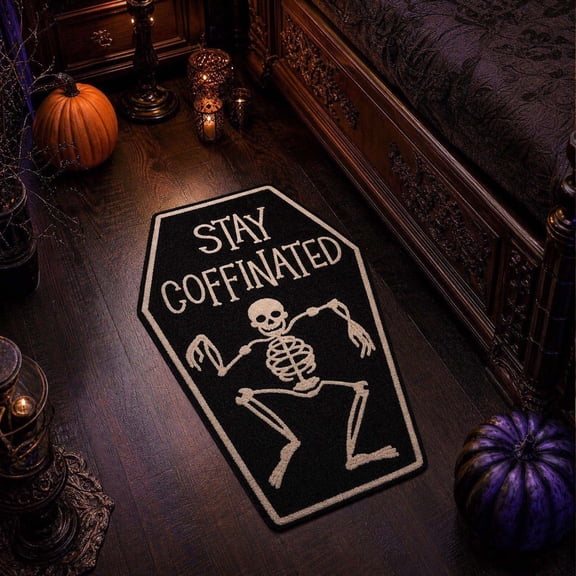 VOTRUDI Halloween Doormat 20"x31.5" Irregular Shaped Non Slip Washable Low Profile Indoor Outdoor Entryway Front Door Welcome Mat