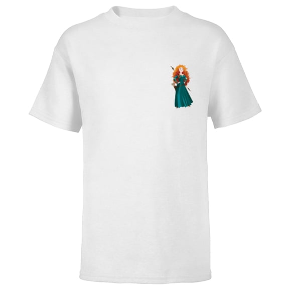 Disney Princess Merida Small Pose - Short Sleeve T-Shirt for Kids - Customized-White