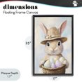 thumbnail image 4 of Stupell Industries Cottage Bunny with Easter Egg Basket Black Floating Frame Canvas Art, 17 x 25, by The Prints Vibe, 4 of 8