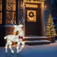 thumbnail image 5 of PRETXORVE Outdoor Christmas Decorations, White Flashing Reindeer Christmas Lights Reindeer Christmas Decorations Outdoor Patio Decorations, 5 of 10