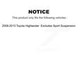 thumbnail image 2 of Transit Auto Front Complete Suspension Shocks Strut and Coil Spring Mount Assemblies Kit for Car 2008-2013 Toyota Highlander Excludes Sport - Left Right Side (Driver Passenger) K78A-100146, 2 of 2