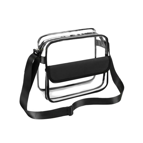 Clear Crossbody Bag, EEEkit Transparent Shoulder Bag, Stadium Approved Tote Bag for Men and Women, Sporting Events Use