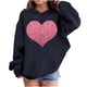 thumbnail image 1 of Sudadera con capucha y estampado de corazón de San Valentín, sudadera de manga larga para niños y niñas, chaqueta para niñas de talla mediana y grande., 1 of 7