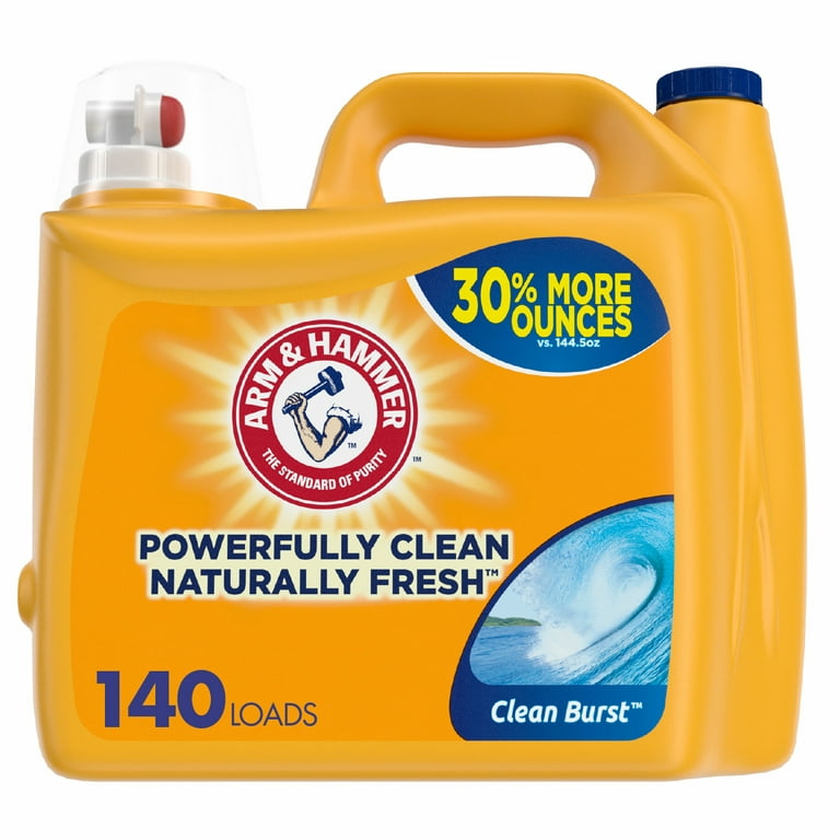 ARM & HAMMER Clean Burst Liquid Laundry Detergent, 189 Fl Oz