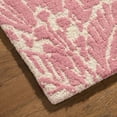 thumbnail image 5 of NICOLE MILLER NEW YORK Mod Damask Chambray Handcrafted Area Rug, 100% Wool Rug, Rose, 6'x9', 5 of 9