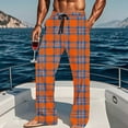 thumbnail image 6 of Kakii Men's Elastic Waist Flannel Pajama Pants Plaid Sleep Bottoms Lounge, 6 of 9