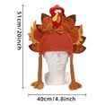 thumbnail image 3 of Cheapark Thanksgiving Christmas Super Soft Turkey Hat, Long Legs Design, Party Decorations, Festive Holiday Ornament, 3 of 6
