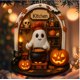 thumbnail image 2 of Linda Decoración de Halloween Wansheng Linda Lectura Esquina Colgante Decorativo Tablero Acrílico, 2 of 2