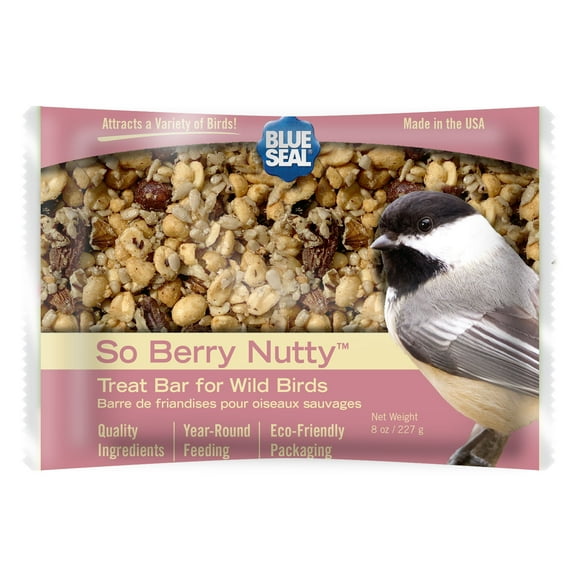 Blue Seal So Berry Nutty Suet Treat Bars for Wild Birds - 8oz Suet Feeder (Pack of 12) - New