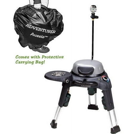 Aussie Adventurer 9,500 BTU Single Burner Portable Gas Grill w/ Lantern and Case
