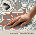 thumbnail image 6 of ODIKA Entrance Circle Abstract Cream Border Edges Round Circular Made Non-Slip Chair-Friendly for Dining Room, Basement, Large Office, 6 of 7