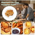 thumbnail image 4 of Prahalum 200PCS Air Fryer Disposable Paper Liner , 7.9inch Non-Stick Air Fryer Liners Tray Round Oil-Proof , Perforated Airfryer Parchment Paper Basket for Baking Oven Microwave Accessories White, 4 of 8