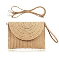 thumbnail image 1 of Bolso de mano de paja COOKOOKY Summer Beach, marrón claro, 1 of 6