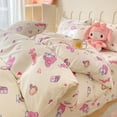 thumbnail image 4 of Juego de ropa de cama de algodón Miniso Sanrio Kuromi Pochacco, juego de cuatro piezas, Sábana de cubierta de dibujos animados, dormitorio de estudiantes, juego de tres piezas, regalo para niña, 4 of 5