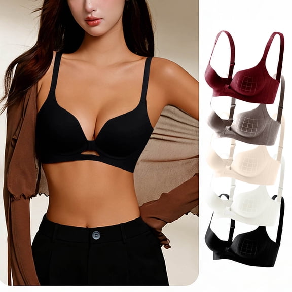 Censtreet Womens Wireless Bras Comfortable Push Up Bra No Underwire Bra Full Support Lift Bralette Everyday Seamless Tshirt Bras