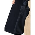 thumbnail image 5 of INSPIRE CHIC Women's Notched Lapel Long Sleeves Double Breasted Winter Trenchcoat XS Dark Blue, 5 of 6