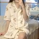 thumbnail image 1 of Japanese cute Hello Kitty high quality imitation cotton cardigan short sleeve pajamas women Summer High sense ladies home wear suit, 1 of 5