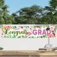 thumbnail image 7 of Congrats Grad Banner Graduation Decorations Class of 2025 Large Luau Grad Yard Sign Hawaiian Hanging Grad Backdrop Outdoor/Indoor Tropical 2025 Graduation Party Supplies 118"x 24", 7 of 7