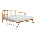 thumbnail image 4 of Bed Frame Daybed with Lift-up Trundle 1pc Orange Finish Metal Frame Classic Design Home Furniture, 4 of 5