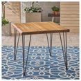 thumbnail image 5 of Outdoor Dining Table - Industrial Wood & Metal - 32.5" - Modern Patio Furniture - Weather Resistant - Garden Table for Brunch & Gatherings, 5 of 9