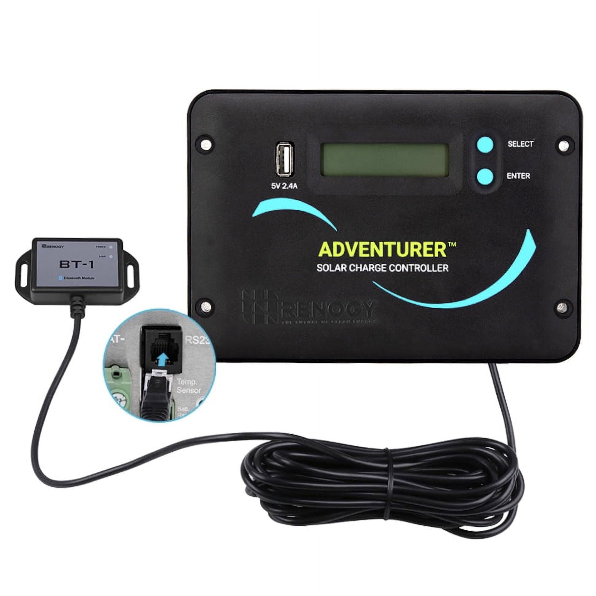 Renogy Rover 100 Amp 12/24/36/48v DC Input MPPT Charge Controller Auto Parameter - Black For Sale Online - View #2