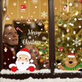 thumbnail image 3 of ZHAOCHENG Etiqueta de decoración navideña Pegatinas para ventanas Murales de pared de vidrio Etiqueta navideña Pegatinas navideñas Reno Árbol de Navidad Decoración navideña reutilizable Ventana Decora, 3 of 5