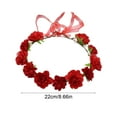 thumbnail image 2 of Flower Headband Nice Looking Adjustable Artificial Women Girl Flower Wreath Crown, 2 of 6