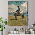 thumbnail image 4 of UXIEQU Cowboy on Horseback Canvas Wall Art Print 15.75x11.81 Inches, 4 of 8