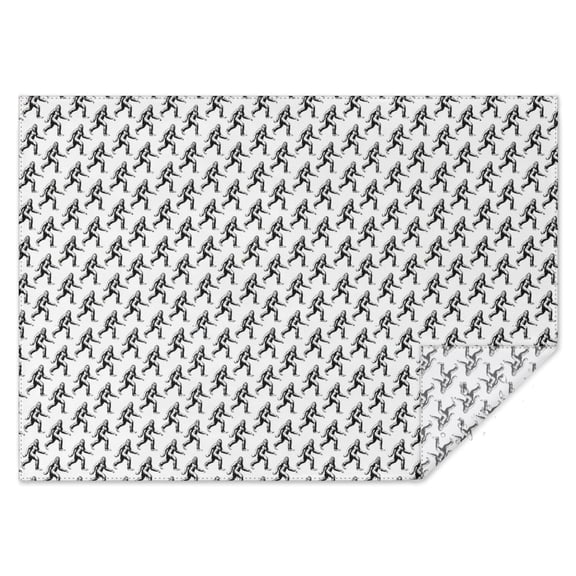 Black Bigfoot Pattern Rectangle Tablecloth 60"x84",Waterproof Polyester Rectangle Table Cloth, Wipeable Spillproof Polyester Tablecloth for Dining, Camping, Indoor and Outdoor