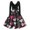 Gray, variant on Women’s Long Sleeve Dress with Heart Print Pattern and Ribbon Belt A-line Casual Midi Length Dresses Black 2XL