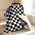 thumbnail image 2 of Baby Car Seat Cover, Minky Warm Winter Car Seat Covers for Babies, Peekaboo Opening Infant Car Seat Cover, Nursing Cover Carseat Canopy, 2 of 4