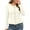 White, variant on Women's Casual Fashion Solid Color Short Sweater Ruffled Top for Fall Winter Feminine Touch,Black,L