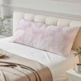 thumbnail image 4 of Palm Leaves Pink Body Pillow Cover 20 x 60 Inch Decorative Pillow Cover Summer Botanical Coastal Tropical Lumbar Pillowcase Seasonal Rectangle Cushion Case for Couch Sofa Bed Living Room, 4 of 9
