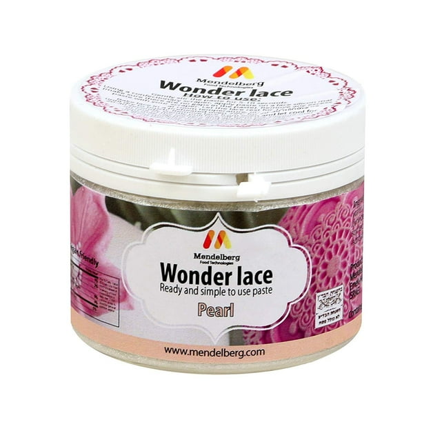 Mendelberg Wonder Lace ReadyMade Edible Lace Paste, Pearl 5.2 Fluid