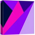 thumbnail image 3 of PixonSign Canvas Print Wall Art Purple, Pink and Black Triangles Geometric Shapes Digital Art Modern Art Minimalist Colorful Multicolor Neon for Living Room, Bedroom, Office - 24"x24", 3 of 5