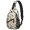 Beige Halloween Pumpkins Ghosts and Bats, variant on Halloween Ghost Cupcake Rust Pattern Sling Backpack, Unisex Cycling Crossbody Bag with Side Mesh Pockets, Earphone Hole Port Gift Ideas for Hiking Cycling Walking