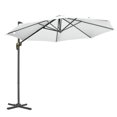 thumbnail image 1 of Outsunny ⌀ 9.6' Patio Hanging Offset Umbrella Aluminum Pole, 360° Rotation, 1 of 10