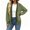 Green, variant on Long Sleeved Open Front Women Casual Knit Waffle Cardigan Coat