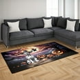 thumbnail image 3 of Spooky Halloween Night Witch Dalmatian Glowing Pumpkins Indoor Rug Dog Lover Carpet Living Bed Room Sofa Home Decor - 12015, 3 of 5