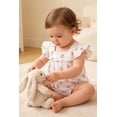 thumbnail image 3 of Happy Town Baby Girl Summer Clothes Infant Sleeveless Cotton Romper with Soft Bib Toddler Ruffled Jumpsuit Bodysuit, 3 of 9