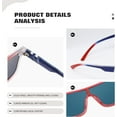 thumbnail image 5 of Oversized Sunglasses, Rimless Mirrored Sun Glasses with Reflective One-Piece Lens, 5 of 6