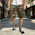 thumbnail image 2 of Mens Cargo Shorts Elastic Waist Blend with Pocket Workout Beach Hiking Shorts, 2 of 6