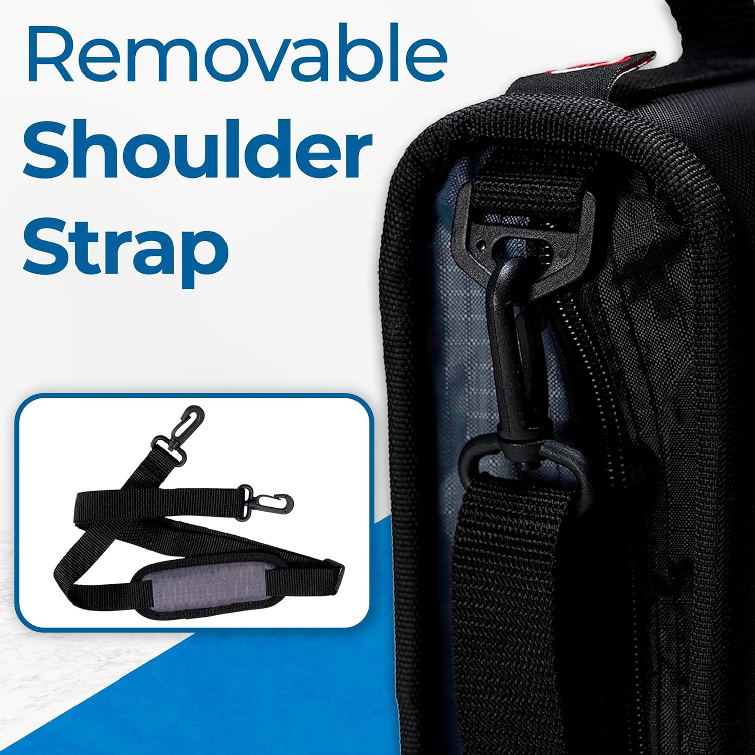 Case-it Classic Zipper Binder, 2" O-Ring with Mesh Pockets and Shoulder Strap and Handle, 350 Page Capacity, D-251 Denim Blue